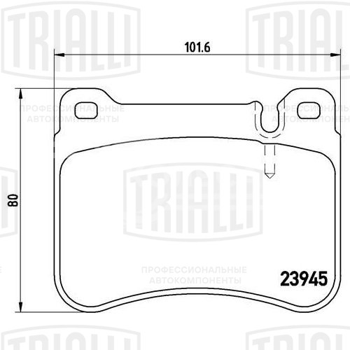 Колодки тормозные для автомобилей Mercedes C (W203) (00-) дисковые передние 102x80 для тормозной системы Brembo
