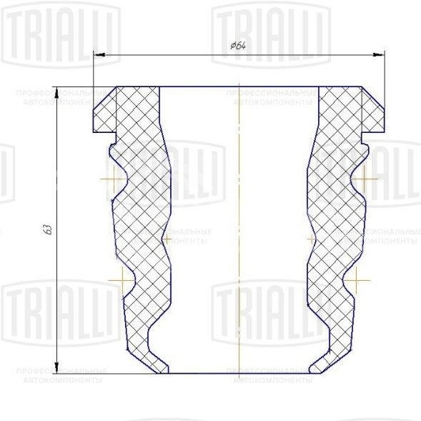 Буфер (отбойник) хода сжатия передней стойки для автомобиля Ford Focus (04-)/Mazda 3 (03-)