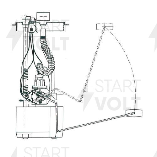 Модуль топливного насоса для автомобилей ГАЗ ГАЗель с дв. ГАЗ-560/562 Штайер ЕВРО-2 (резьб. штуцер)