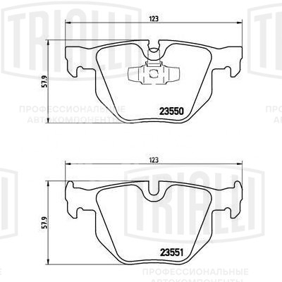 Колодки тормозные для автомобилей BMW 3 (E90/91/92/93) (05-) дисковые задние (в комплекте с датчиком)
