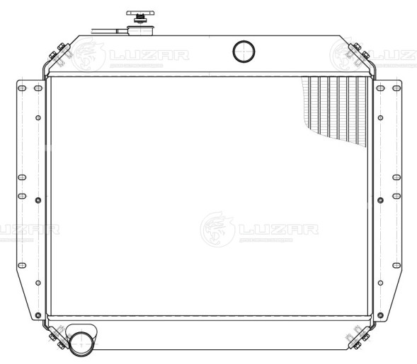 Радиатор охлаждения для автомобилей ЗИЛ 130 (алюминиевый)