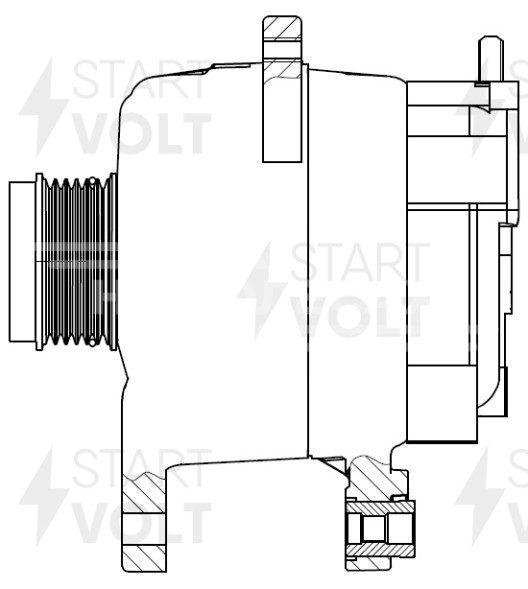 Генератор для автомобилей Hyundai Santa Fe (00-)/Sonata EF (98-) 2.7i 110A