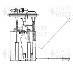 Модуль топливного насоса для автомобилей Renault Fluence (10-) 1.6i/2.0i сливная топливная система