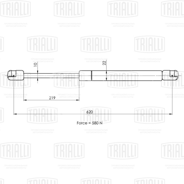 Амортизатор (упор) крышки багажника для автомобиля Citroen Berlingo Multispace (08-) (без открывающегося стекла)