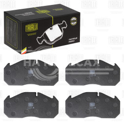 Колодки тормозные дисковые для автомобилей MAN (WVA № 29030) с монтажным комплектом (в комплекте с датчиком)