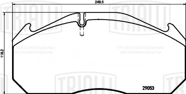 Колодки тормозные дисковые для автомобилей MAN (WVA № 29030) с монтажным комплектом (в комплекте с датчиком)