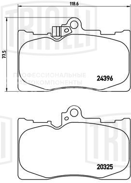 Колодки тормозные дисковые передние для автомобилей Lexus G (05-) / IS (06-) (PF 4354)