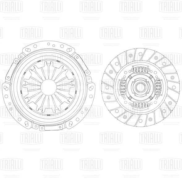 Комплект сцепления без муфты для автомобилей Лада X-Ray (15-) 1.6i (дв. 21129, КПП 21809) под гидравлический выжимной