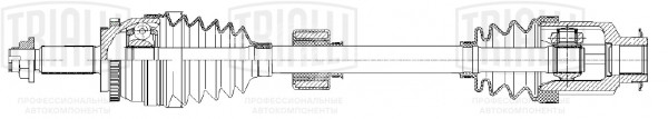 Привод передний правый для автомобилей Hyundai Creta (15-) 2.0i AT 4WD
