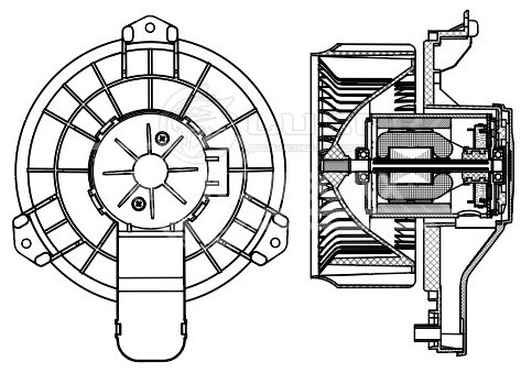 Электровентилятор отопителя для автомобилей Geely Coolray (18-)