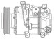 Компрессор кондиционера для автомобилей Sorento II (12-) 2.4i (после рестайлинга)