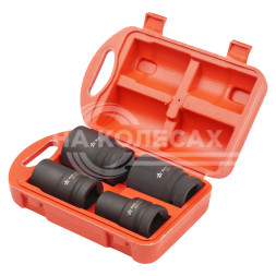 Набор головок ударных 1&quot; 78мм 4 пр. (22-41мм) пласт. кейс.