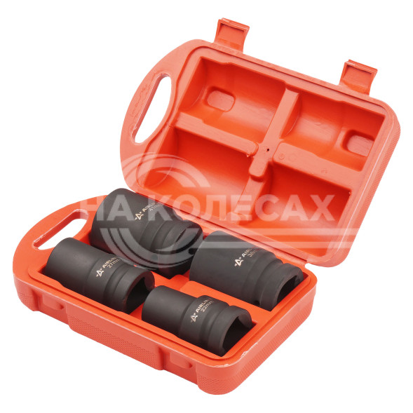 Набор головок ударных 1&quot; 78мм 4 пр. (22-41мм) пласт. кейс.