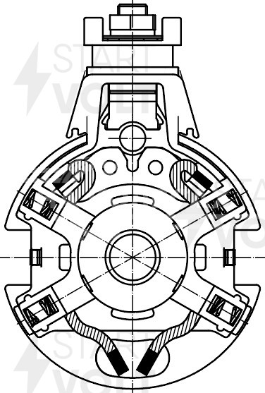 Узел щеточный стартера для автомобилей Honda CR-V (12-)/Crosstour (12-) 2.4i
