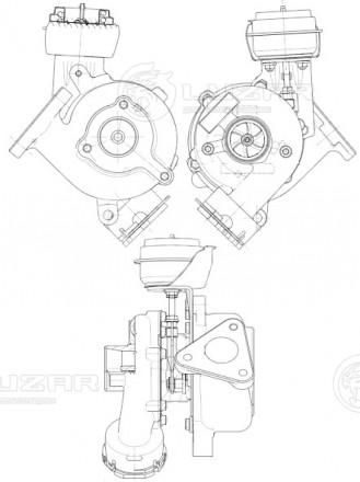 Турбокомпрессор для а/м  VW Passat (B6) (05-)/Audi A4 (В8) (07-) 2.0D (тип GT1749VA)