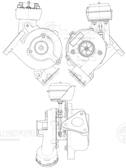 Турбокомпрессор для а/м  VW Passat (B6) (05-)/Audi A4 (В8) (07-) 2.0D (тип GT1749VA)