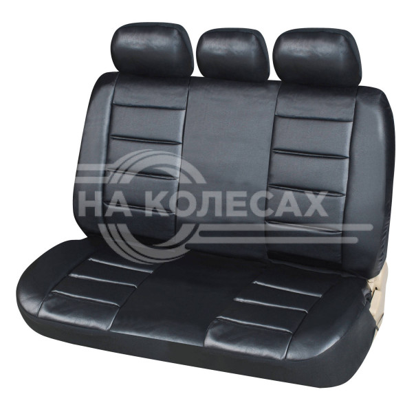 Чехлы для сидений универсальные &quot;PREMIER&quot;, 11 пред, повыш. комфорт, иск.кожа, черн.