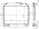 Радиатор охлаждения для автомобилей ГАЗ 3307/3308 с двигателем ЗМЗ-511, ЗМЗ-513, ММЗ Д245.7