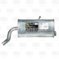 Глушитель для автомобилей Peugeot Partner (03-) 1.1i/1.4i/1.6i основной (алюминизированная сталь)