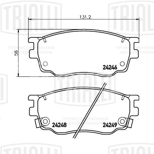 Колодки тормозные дисковые передние для автомобилей Mazda 6 (02-) 1.8i