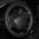 Оплетка на руль, искусственная кожа с перфорацией, черная, 36 см / S