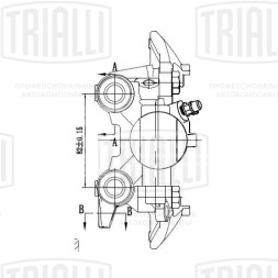 Суппорт тормозной для автомобилей Peugeot 206 (98-) задний правый d=30мм