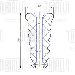 Буфер (отбойник) хода сжатия заднего амортизатора для автомобиля Ford Focus II (05-)/Mazda 3 (03-)