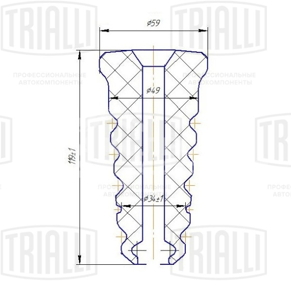 Буфер (отбойник) хода сжатия заднего амортизатора для автомобиля Ford Focus II (05-)/Mazda 3 (03-)