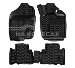 Ковры для Toyota Vanguard (RHD) (07-13), 4 шт., выс. борт, 3D с подпятником, ТЭП, черн.