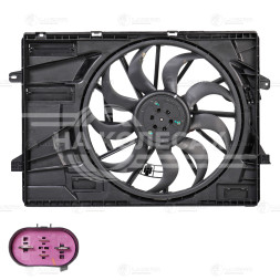 Электровентилятор охлаждения для автомобилей KIA K5 (20-)/Hyundai Sonata VIII (19-) 2.0i/2.5i (с кожухом)