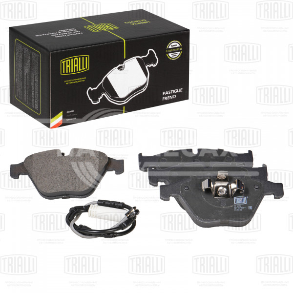 Колодки тормозные для автомобилей BMW 3 (E90/91/92/93) (05-) / X1 (E84) (09-) дисковые передние (в комплекте с датчиком)