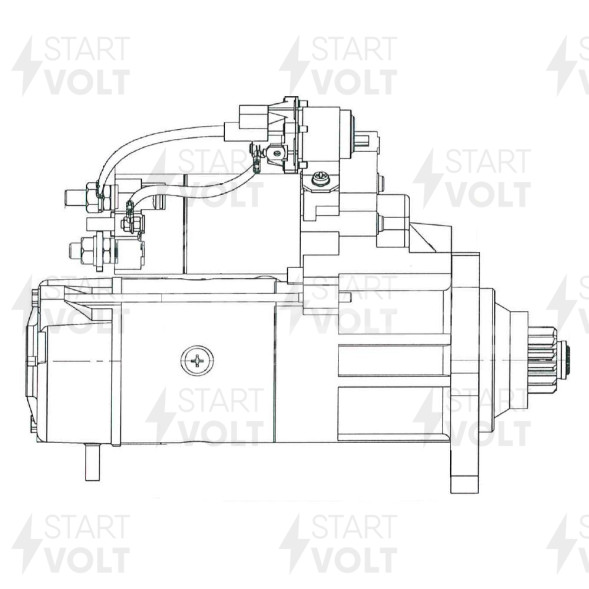 Стартер для автомобилей MAN TGX (07-) с дв. D2066LF25/D2066LF26 24В 7кВт