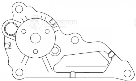 Насос водяной для автомобилей Renault Arkana (19-)/Mercedes-Benz A (18-) 1.3T [H5H/M282]