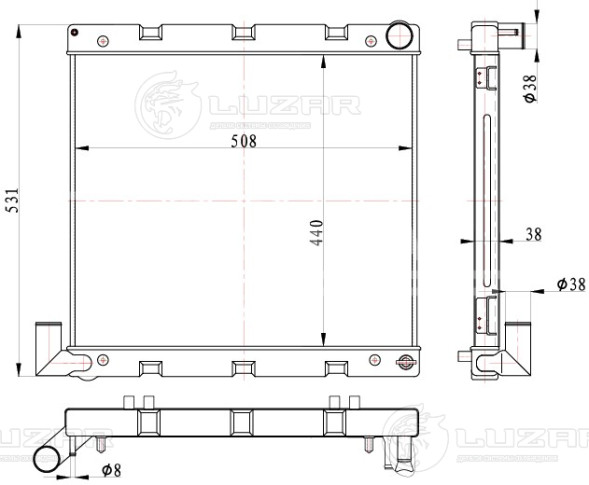 Радиатор охлаждения для автомобилей ГАЗель-Бизнес с дв. Cummins (c климатической системой)