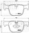 Колодки тормозные дисковые задние для автомобилей BMW 3 (F30) (11-) / 4 (F32) (13-) т/с Ate (в комплекте с датчиком)