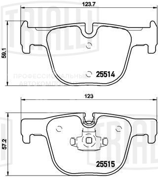 Колодки тормозные дисковые задние для автомобилей BMW 3 (F30) (11-) / 4 (F32) (13-) т/с Ate (в комплекте с датчиком)
