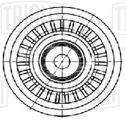 Ролик приводного ремня для автомобилей Лада X-Ray (15-) 1.6i [H4M] без кондиционера (опорный, взамен компрессора кондиционера)
