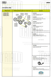 Ролик приводного ремня для автомобилей BMW  X5 E53 (99-)/X5 (E70) (06-)/X3 (04-) 2.0d/2.5d/3.0d [M57N] (натяжной ролик с кронштейном) генератора, ремень 6PK