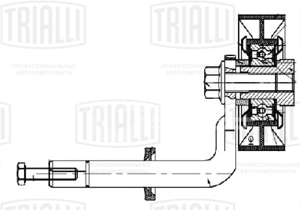 Ролик приводного ремня для автомобилей BMW  X5 E53 (99-)/X5 (E70) (06-)/X3 (04-) 2.0d/2.5d/3.0d [M57N] (натяжной ролик с кронштейном) генератора, ремень 6PK