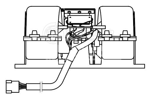 Электровентилятор отопителя для автомобилей Volvo FH12 (93-)/FM12 (98-) (в корпусе с резистором)
