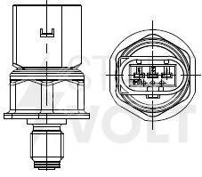 Датчик давления топлива для автомобилей VAG Touareg (06-)/Q7 (05-) 3.0TDI