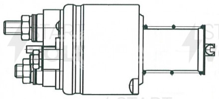 Реле втягивающее стартера для автомобилей Ford Focus II (04-)/Focus III (10-) 1.6i (тип VALEO)