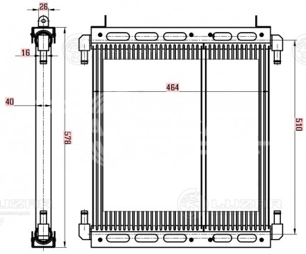 Радиатор масл. для экскаваторов-погрузчиков Terex TLB 815/820/825/860/970/980 с дв. 1104C-44T