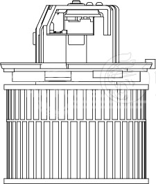 Электровентилятор отопителя для автомобилей Opel Vectra B (95-) A/C+