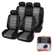 Чехлы для сидений универсальные &quot;PREMIER&quot;, 11 пред., повыш. комфорт, иск.кожа, черн./сер.
