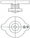 Крышка (пробка) радиатора для автомобилей Toyota/Honda/Mazda/Nissan 0.9 bar (большой клапан)