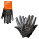 Перчатки полиэфир/замша &quot;Механик&quot; с противоскольз. покрытием ладони (XL), черн./сер., с подвесом