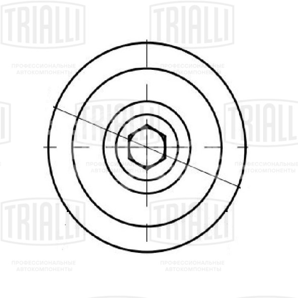 Ролик приводного ремня для автомобилей Acura MDX (00-) 3.5i/3.7i (только ролик натяжителя) нижний w=29,5мм