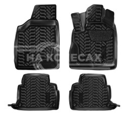 Ковры для Toyota Harrier 2WD (RHD) (03-13), 4 шт., выс. борт, 3D с подпятником, ТЭП, черн.