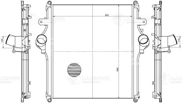 ОНВ (радиатор интеркулера) для автомобилей КАМАЗ 54901 (с дв. 910.12)